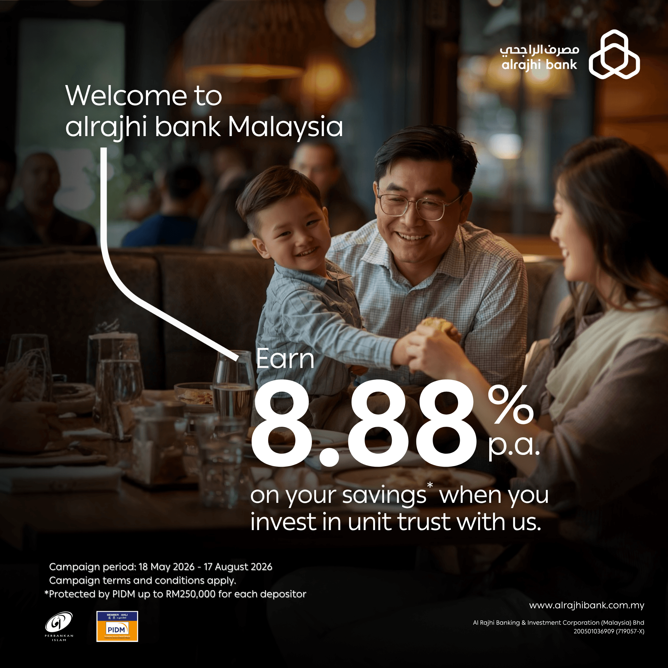Earn 8.88% p.a. on your Savings Pot when you invest with alrajhi bank Malaysia  (alrajhi-bank-malaysia-power-pair-campaign)