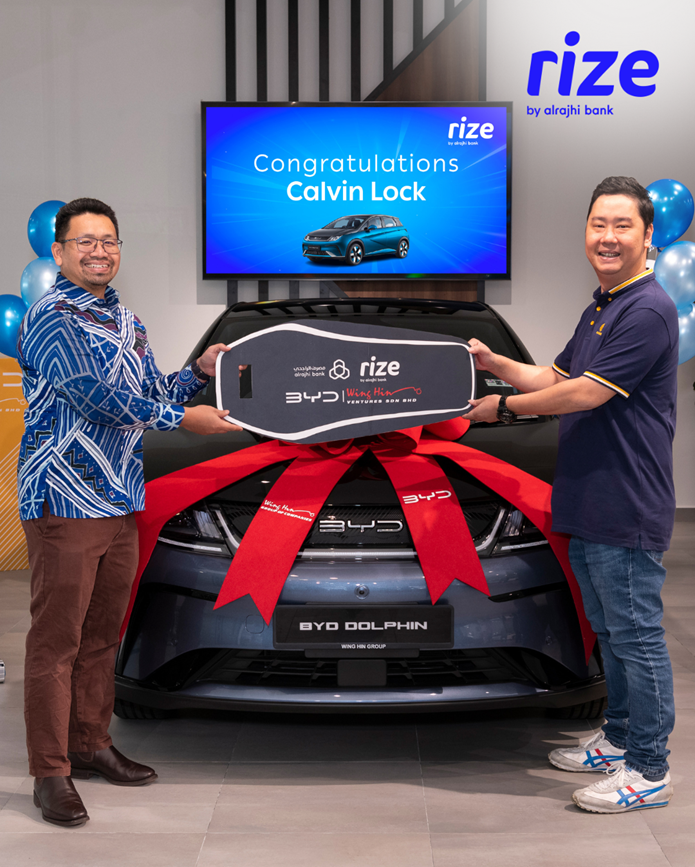 Rize by alrajhi bank Malaysia customer wins BYD Dolphin EV in savings campaign