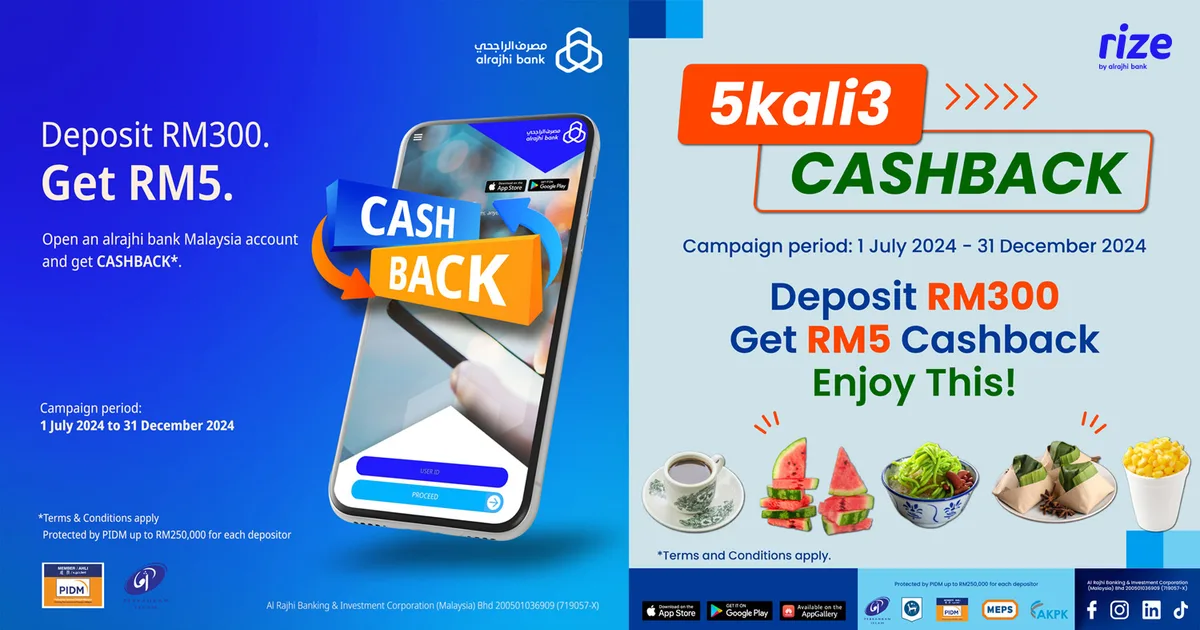 Saving Made Easy and Rewarding with alrajhi bank Malaysia's 5kali3 Cashback Campaign